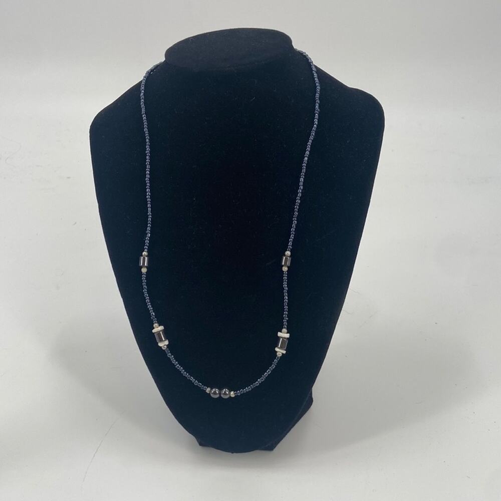 Beaded hematite necklace
